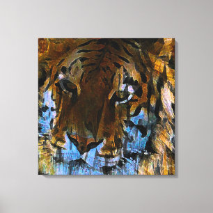 Gesicht des Tigers Leinwanddruck