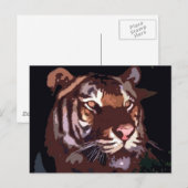 Gesicht des Tigers Postkarte (Vorne/Hinten)