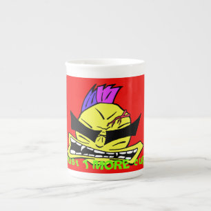 Gesicht eine weitere Schalen-Kaffeetasse Porzellantasse