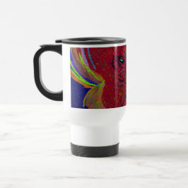 Gesicht einer Flamme Reisebecher