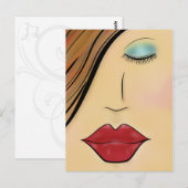Gesicht einer Frau Postkarte (Vorne/Hinten)