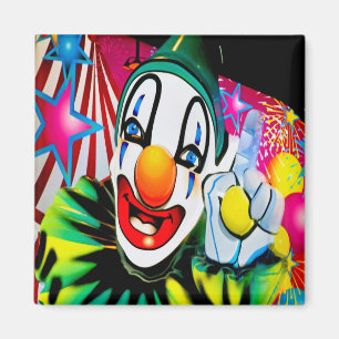Gesicht eines Clownmagneten Magnet