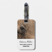 Gesicht eines Elefanten Gepäckanhänger (Rückseite vertikal)