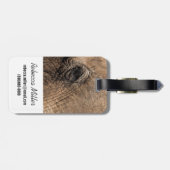 Gesicht eines Elefanten Gepäckanhänger (Rückseite horizontal)