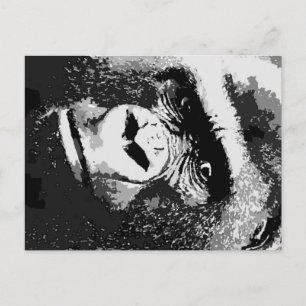 Gesicht eines Gorillas Postkarte