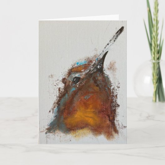 Gesicht eines Hummingvogels Karte (Vorderseite)