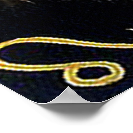 Gesicht eines realistischen Löwen Poster (Ecke)