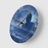 Gesicht es allein runde wanduhr (Winkel)