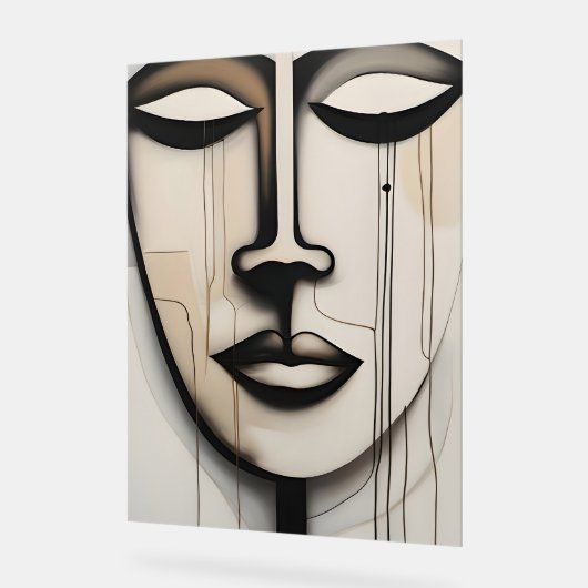 Gesicht - face acrylschild (Winkel)