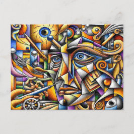 Gesicht Feiertagspostkarte