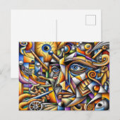 Gesicht Feiertagspostkarte (Vorne/Hinten)