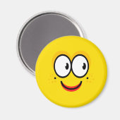 Gesicht - Gelbes Magnet (Vorderseite/Rückseite)