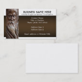 Gesicht geschnitzt im Holz Visitenkarte (Vorne/Hinten)