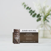 Gesicht geschnitzt im Holz Visitenkarte (Stehend Vorderseite)