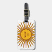 Gesicht im Sun - Sonnenschein Gepäckanhänger (Vorderseite vertikal)