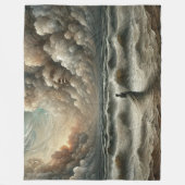 Gesicht in den Wolken - Landschaft des Surrealen O Fleecedecke (Vorderseite)