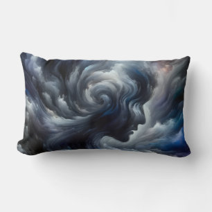 Gesicht in Wolken Surreal Fantasy Kunst Lendenkissen