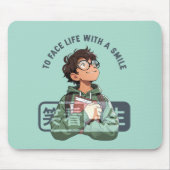 Gesicht Leben mit einem Lächeln (2) | Mousepad (Vorne)