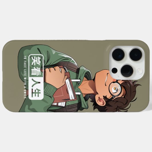 Gesicht Leben mit Lächeln | Case-Mate iPhone Hülle (Rückseite (Horizontal))