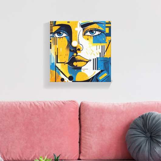 Gesicht Leinwanddruck (Insitu (Wohnzimmer))