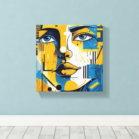 Gesicht Leinwanddruck (Insitu (Holzboden))