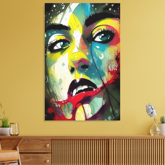 Gesicht Leinwanddruck (Insitu (Wohnzimmer))