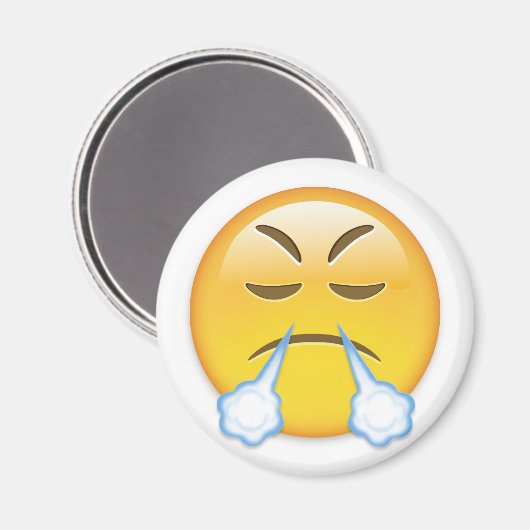 Gesicht mit Blick auf den Triumph Emoji Magnet (Vorderseite/Rückseite)