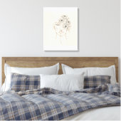 Gesicht mit blühenden Blume Leinwanddruck (Insitu (Schlafzimmer))