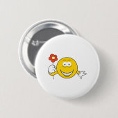 Gesicht mit Blume Button (Vorne & Hinten)