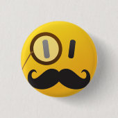 Gesicht mit dem Schnurrbart Button (Vorderseite)