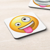 Gesicht mit einem großen und einem kleinen Auge - Untersetzer (Linke Seite)