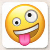 Gesicht mit einem großen und einem kleinen Auge -  Untersetzer (Vorderseite)