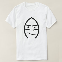 Gesicht mit einem Lächeln, weiß T-Shirt