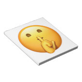 Gesicht mit Finger bedeckt Geschlossene Lippen - E Notizblock (angewinkelt)