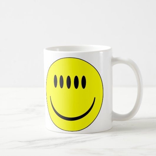 Gesicht mit Five Eyes Lustiger Becher Kaffeetasse (Rechts)