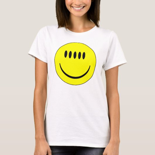 Gesicht mit fünf Augen Funny T - Shirt (Vorderseite)