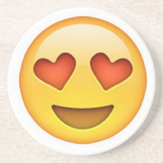 Gesicht mit geformtem Aufkleber emoji Augen des Getränkeuntersetzer (Vorne)