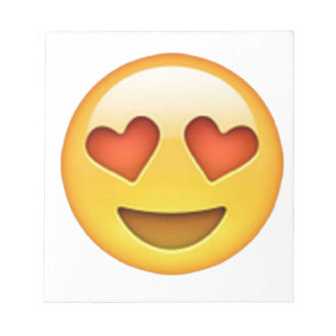Gesicht mit geformtem Aufkleber emoji Augen des Notizblock