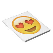 Gesicht mit herzförmigen Augen Emoji-Aufkleber Notizblock (angewinkelt)