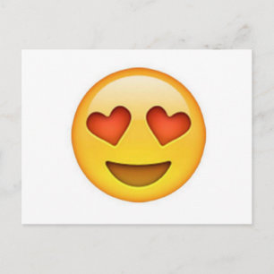 Gesicht mit herzförmigen Augen Emoji-Aufkleber Postkarte