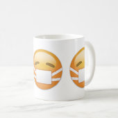 Gesicht mit medizinischer Maske Emoji Kaffeetasse (VorderseiteRechts)