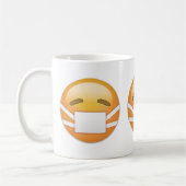 Gesicht mit medizinischer Maske Emoji Kaffeetasse (Links)