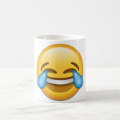 Gesicht mit Rissen von Freude emoji Kaffeetasse (Mittel)