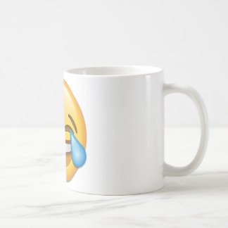 Gesicht mit Rissen von Freude emoji Kaffeetasse