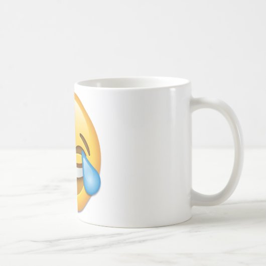 Gesicht mit Rissen von Freude emoji Kaffeetasse (Rechts)