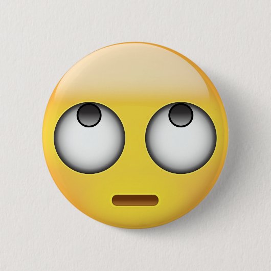 Gesicht mit Rollen mustert Emoji Button (Vorderseite)