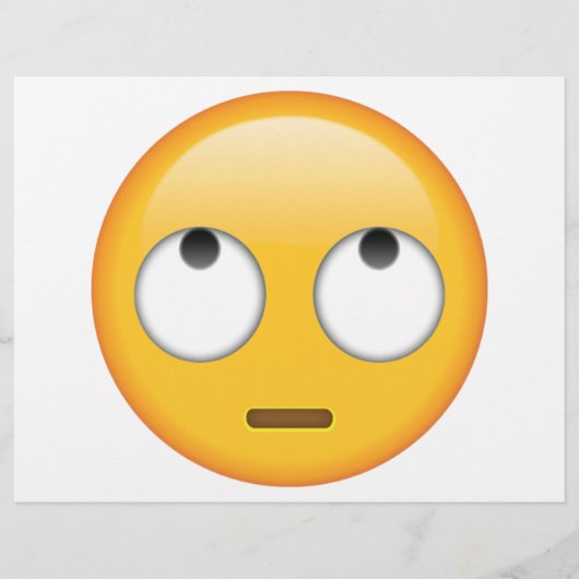 Gesicht mit rollenden Augen - Emoji Flyer (Vorne)
