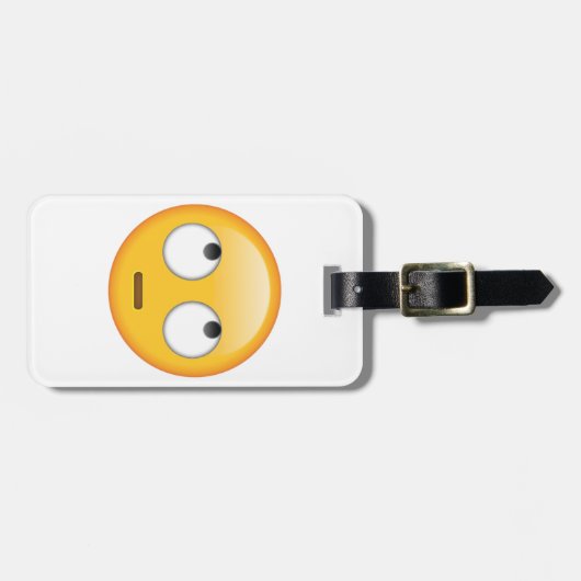 Gesicht mit rollenden Augen - Emoji Gepäckanhänger (Vorderseite horizontal)