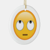 Gesicht mit rollenden Augen - Emoji Keramikornament (Rechts)