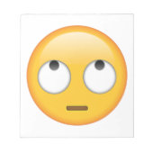 Gesicht mit rollenden Augen - Emoji Notizblock (Vorderseite)